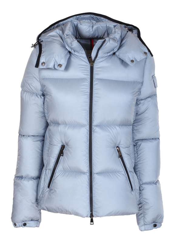 Moncler Fourmi Down Jacket In Pale Blue Color In Sky Blue ModeSens