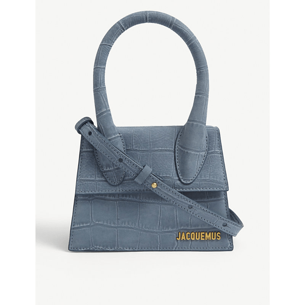 Jacquemus Le Chiquito Medium Suede Tophandle Bag In Blue ModeSens