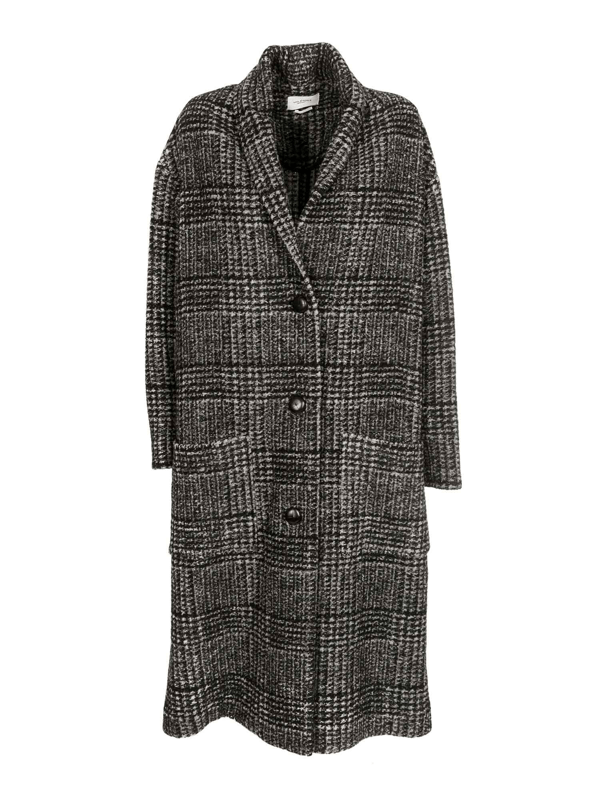 Isabel Marant Étoile Elayo Checked Woolblend Coat In Grey ModeSens