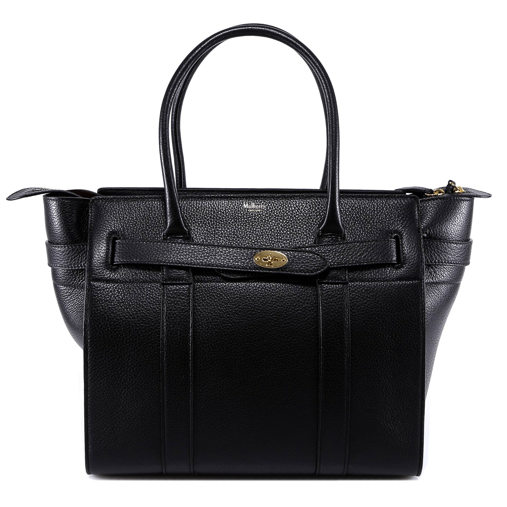 Mulberry Logo Detail Tote Bag In Black ModeSens