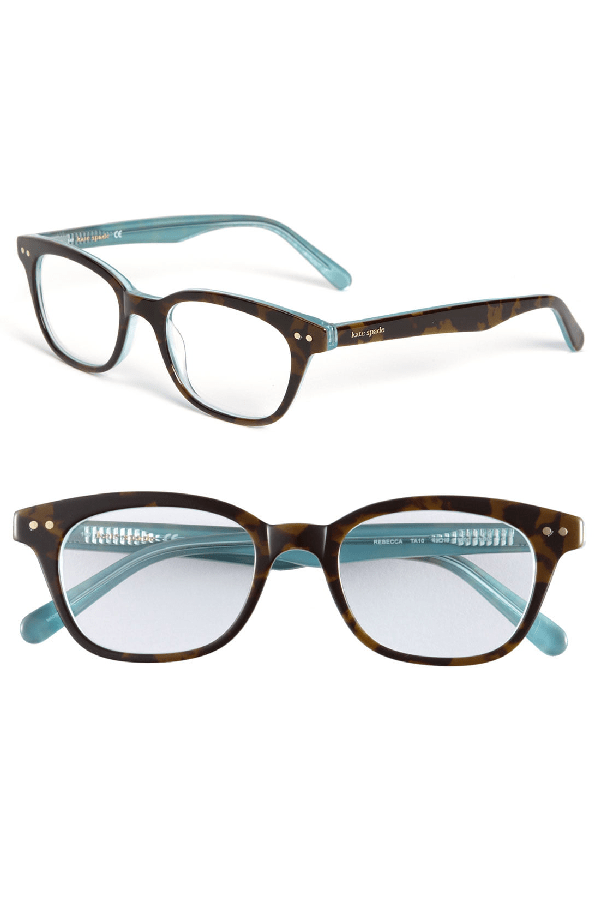 Kate Spade Rebecca 49mm Reading Glasses Tortoise Aqua ModeSens