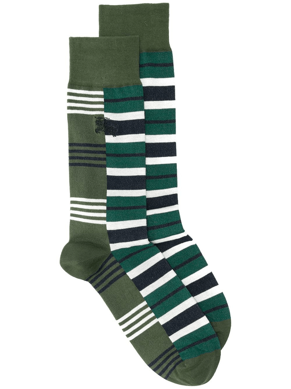 Burberry Striped Socks Green ModeSens