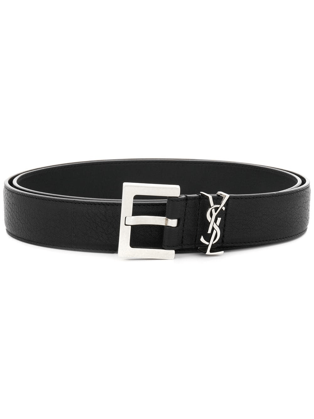 Saint Laurent Ysl Plaque Buckle Belt Black In 1000 Black ModeSens