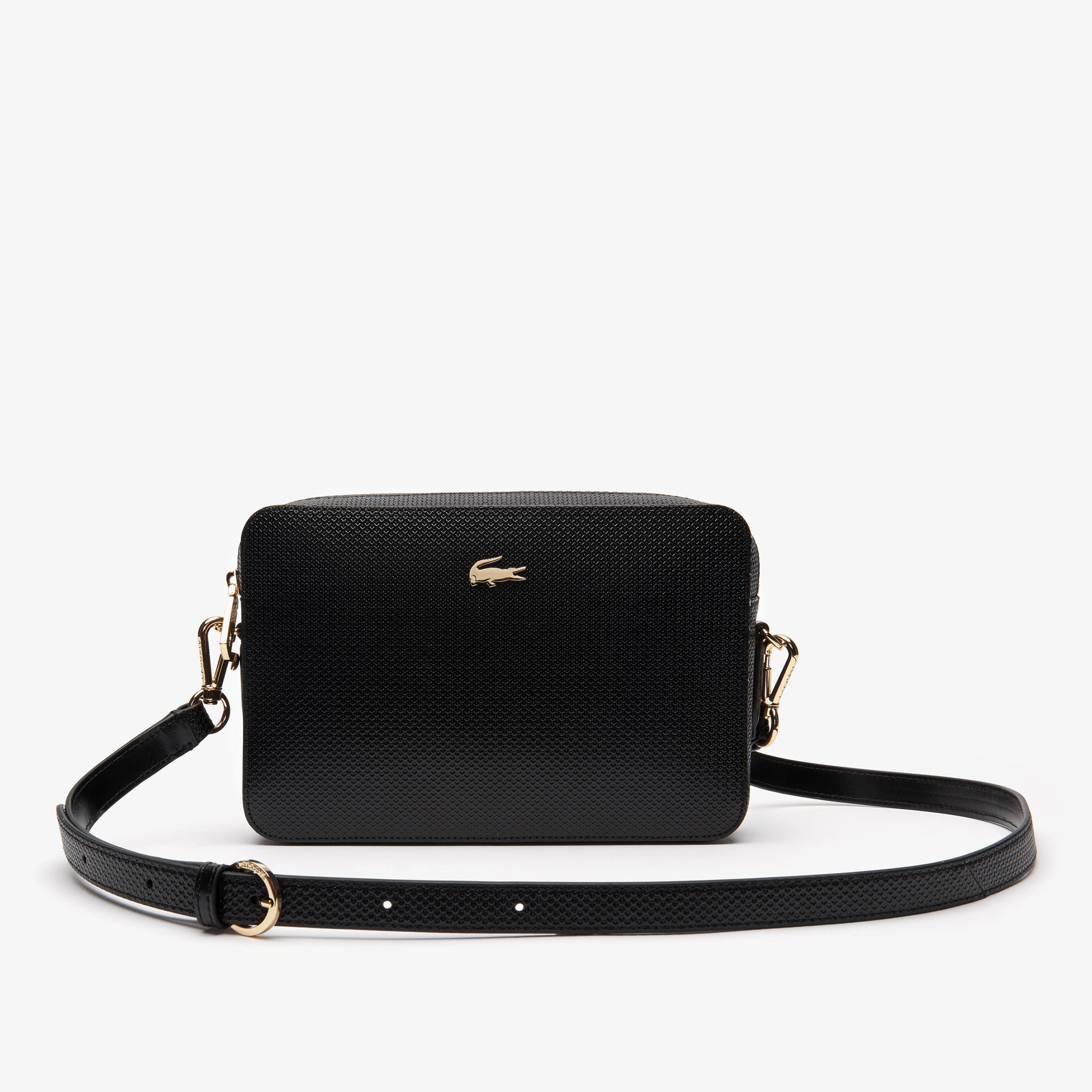 Lacoste Women's Chantaco Leather Square Shoulder Bag In Black ModeSens