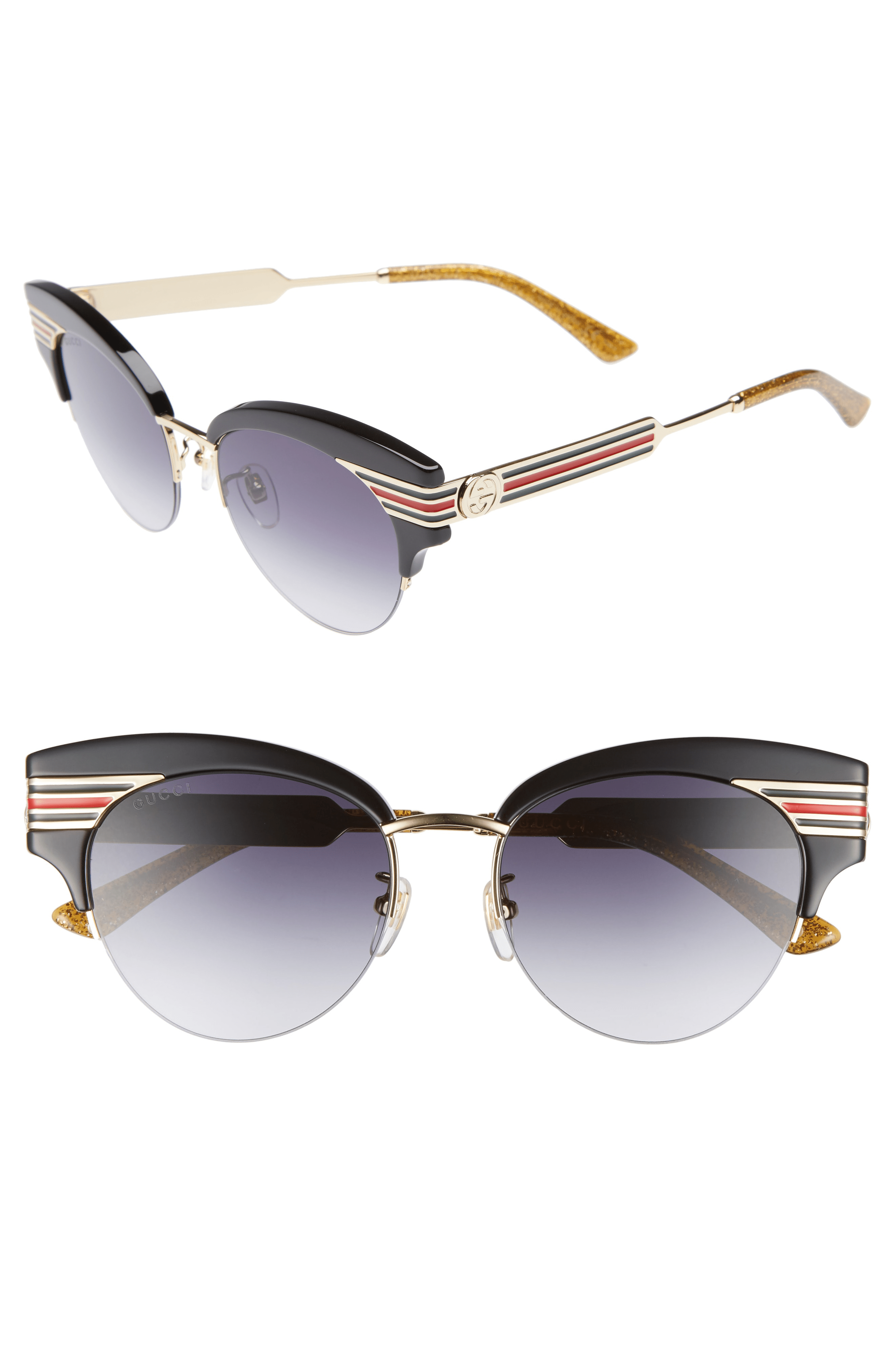 Gucci 53mm Cat Eye Sunglasses In Gold ModeSens