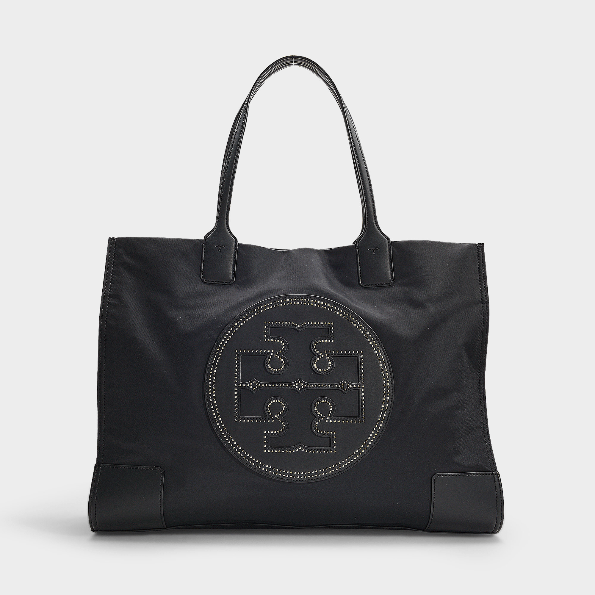 Tory Burch Ella Stud Tote In Black Nylon ModeSens