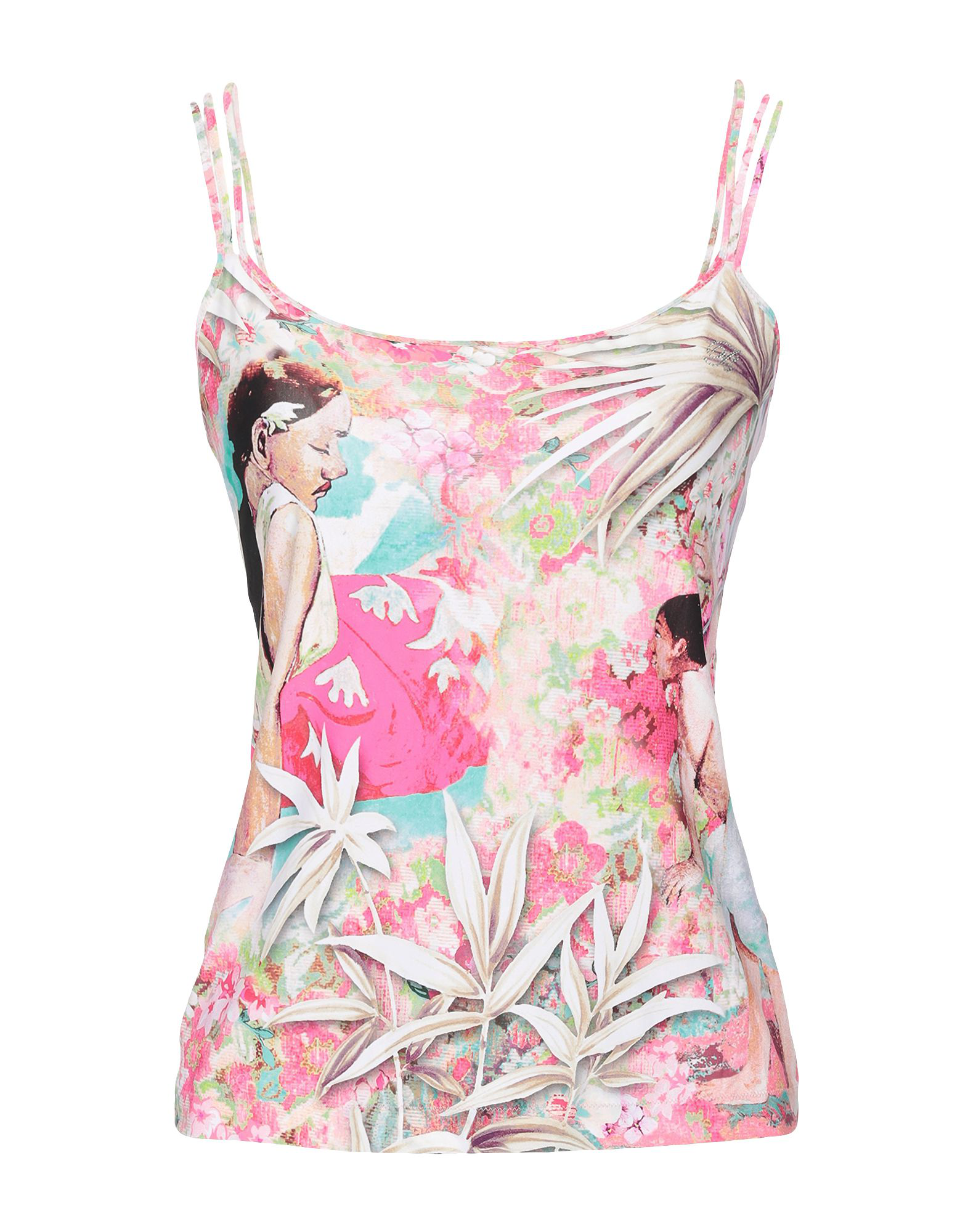 Blumarine Beachwear Tank Top In Fuchsia ModeSens