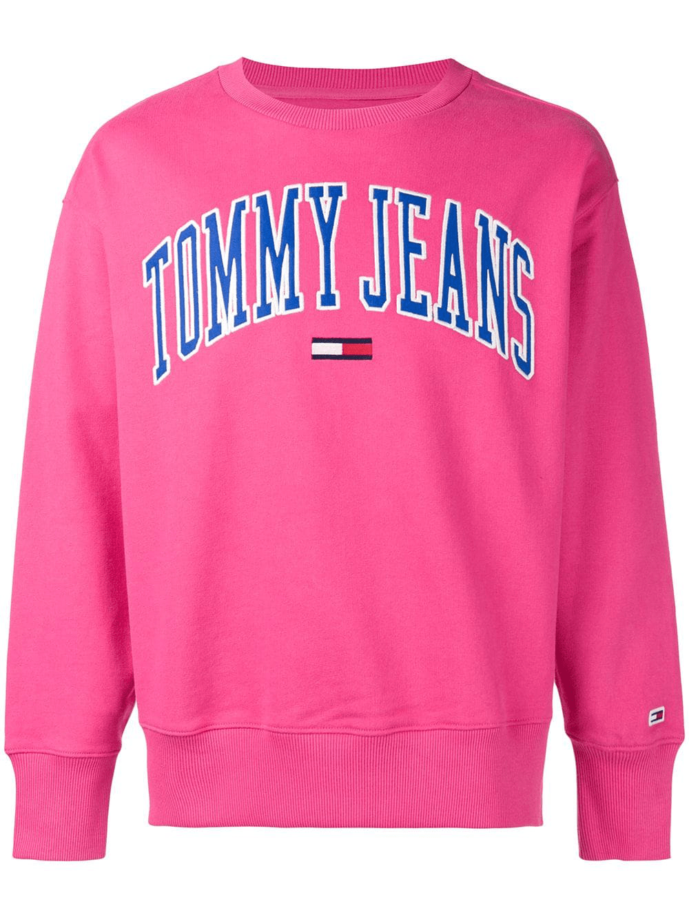 Tommy Jeans Embroidered Logo Sweatshirt Pink ModeSens