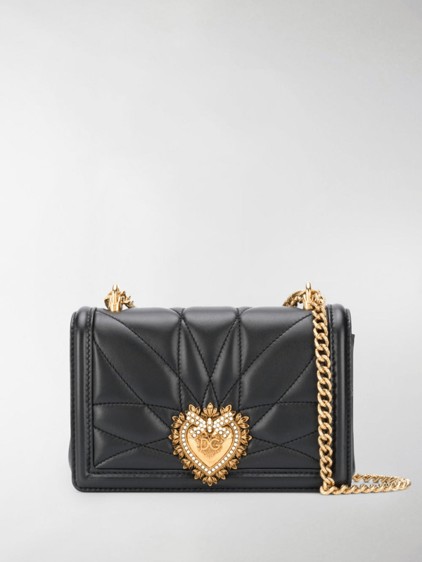 Dolce & Gabbana Devotion Crossbody Mini Bag In Black ModeSens