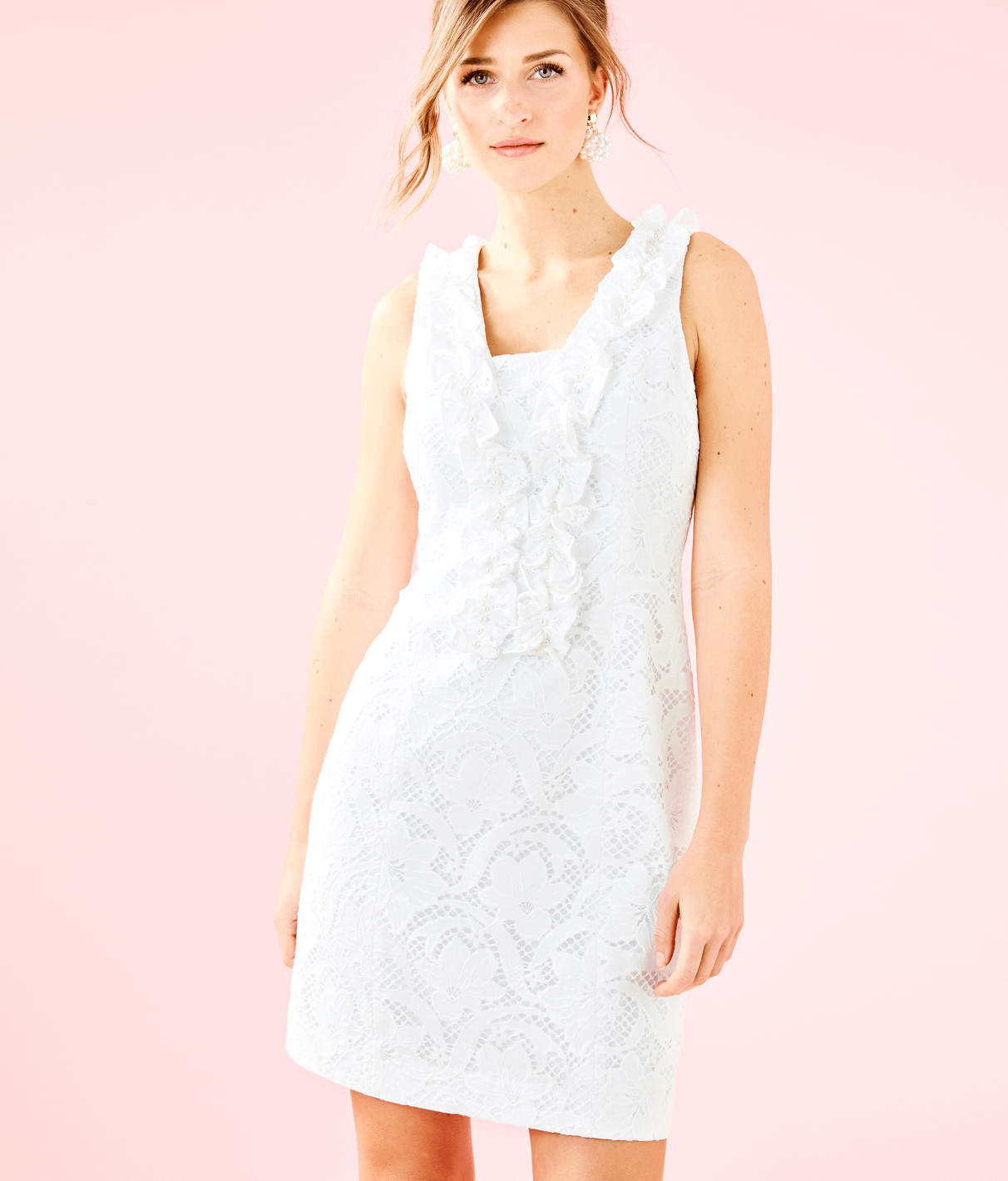 Lilly Pulitzer Kiera Shift Dress In Resort White Floral