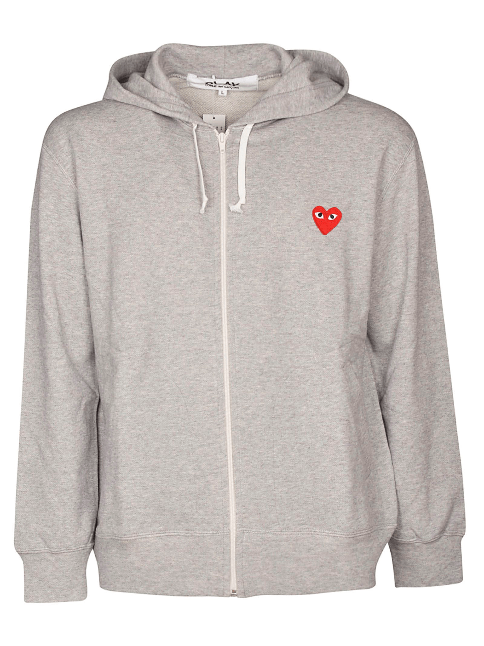Comme Des Garçons Play Zipup Hoodie In Top Grey ModeSens