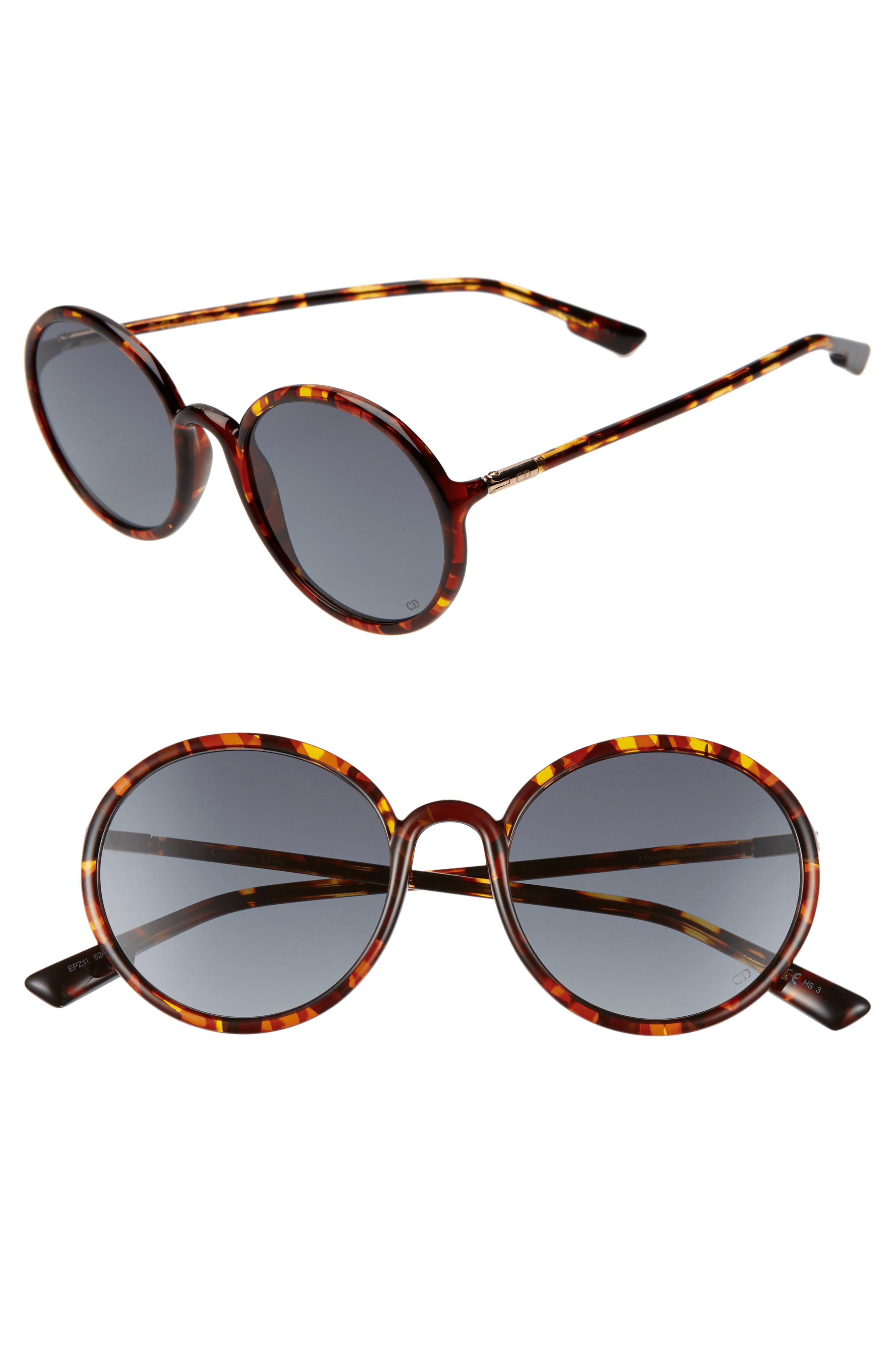 Dior Women's Stellaire Round Sunglasses, 52mm In Yellow Havana ModeSens