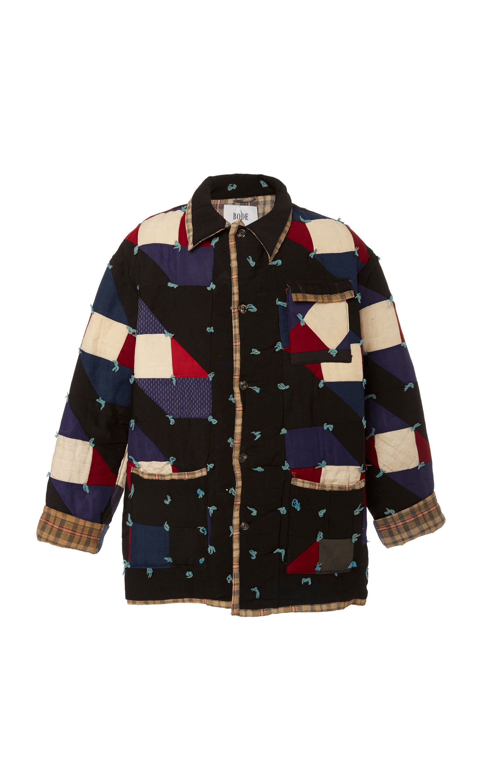 Bode Oneofakind Quilted Workwear Jacket In Black ModeSens