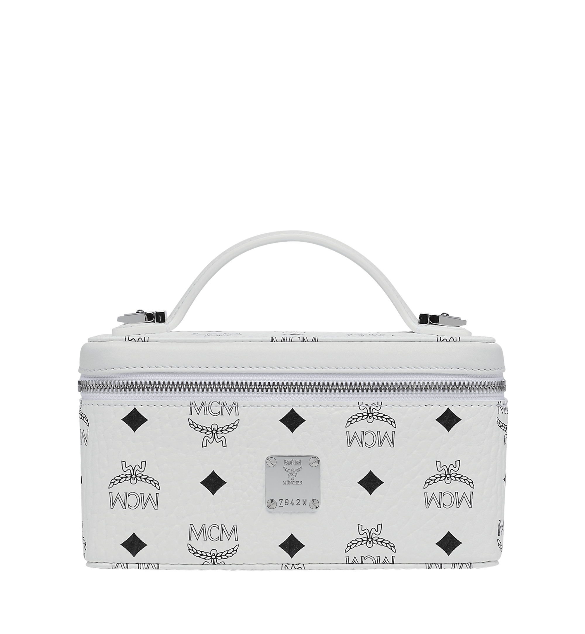 Mcm Rockstar Vanity Case In Visetos Original In White ModeSens
