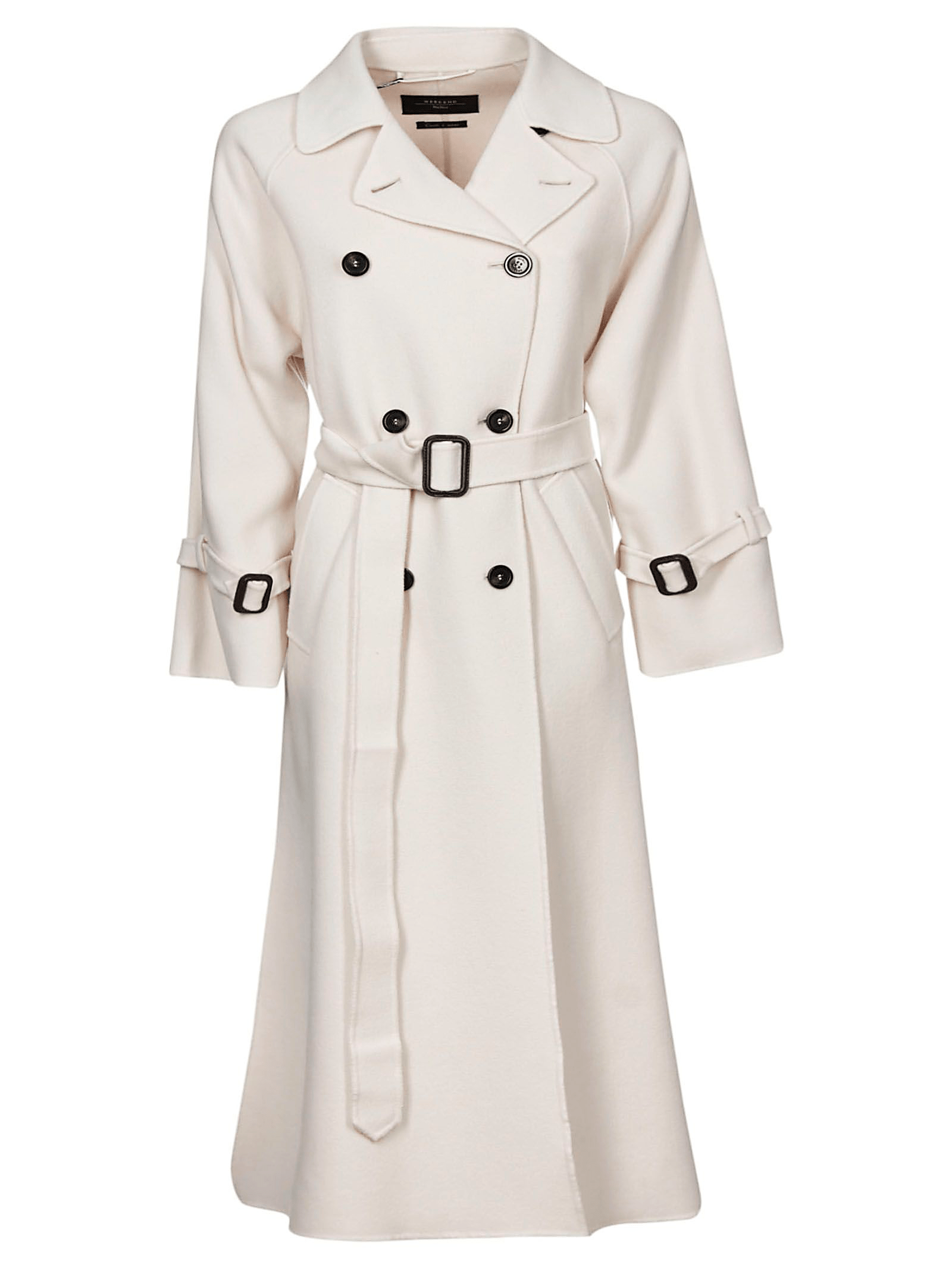 Max Mara Double Breasted Trench Coat In White ModeSens