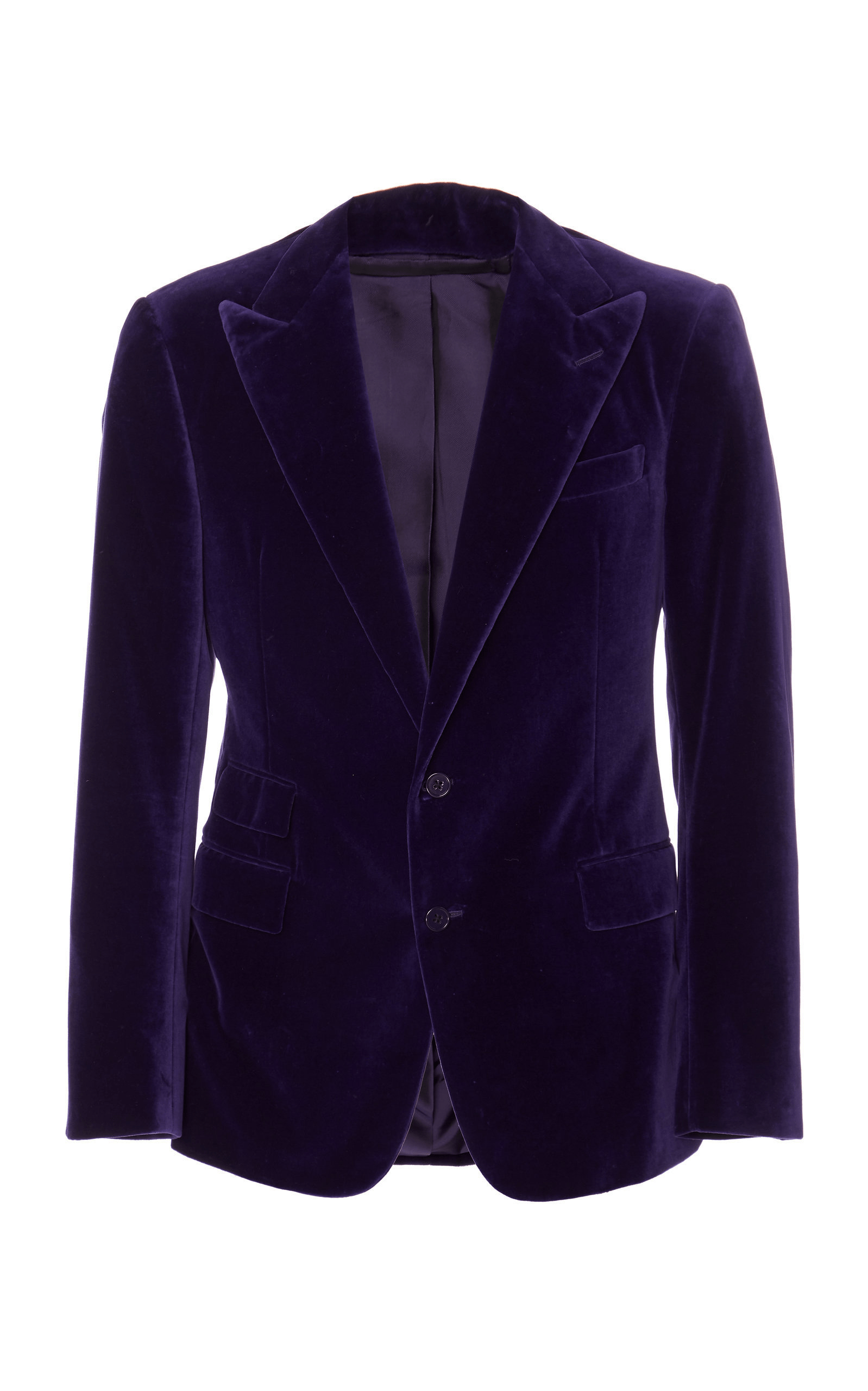 Ralph Lauren Kent 2 Button Velvet Blazer In Purple ModeSens