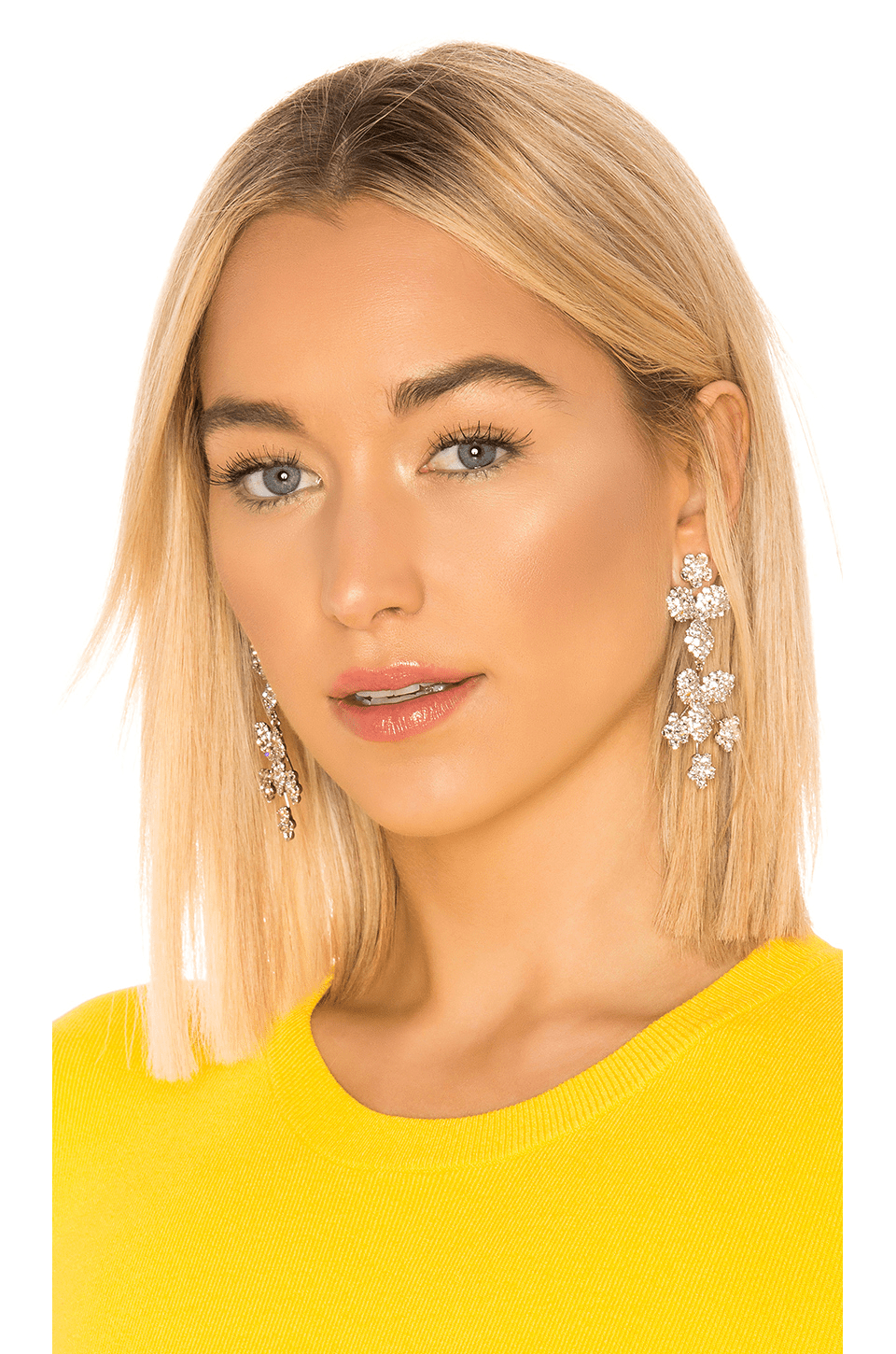 Jennifer Behr Clementine Earrings In Metallic Silver. In Crystal ModeSens