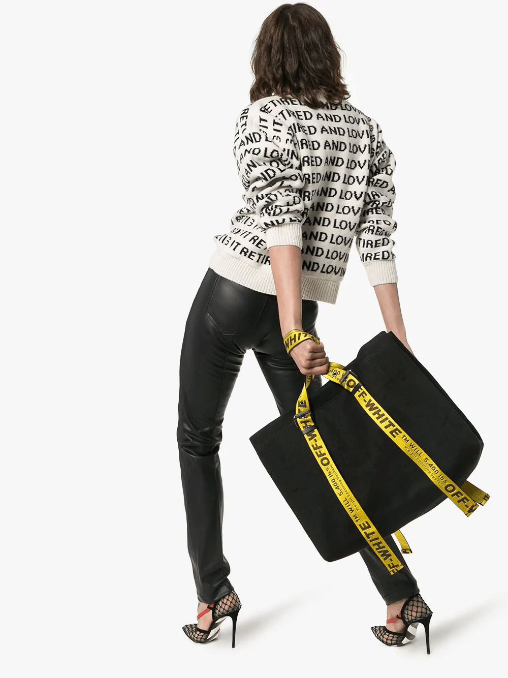 Off White Canvas Tote Bag