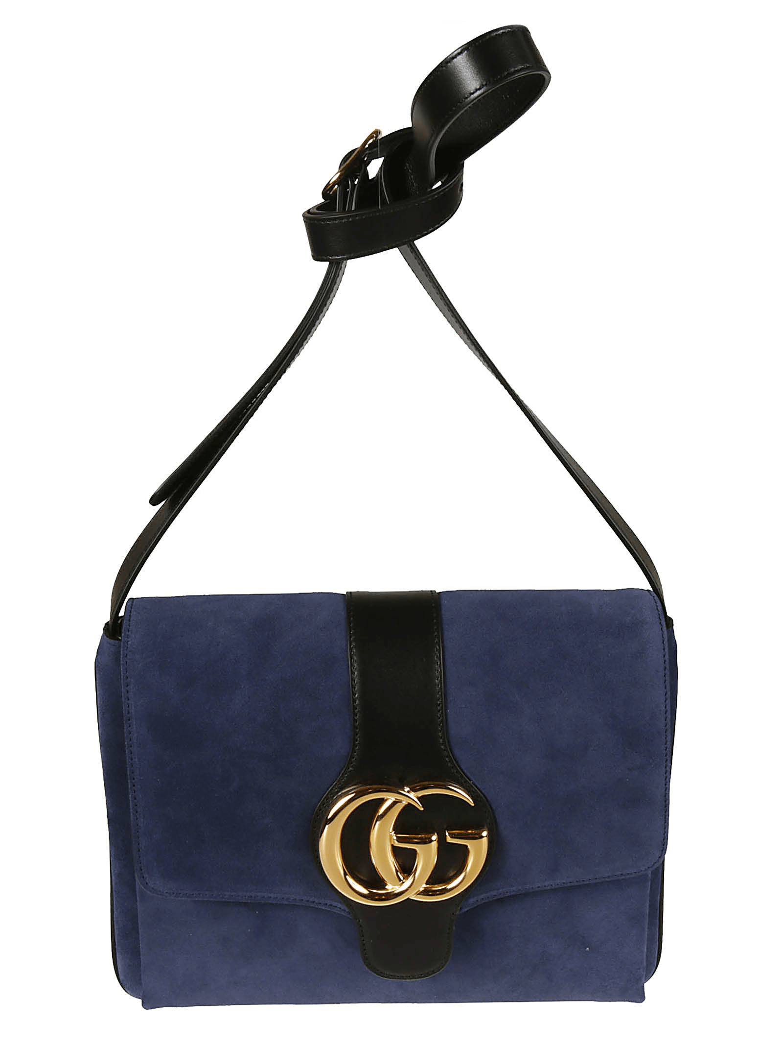 Gucci Arli Medium Shoulder Bag In Blu Ink/nero ModeSens
