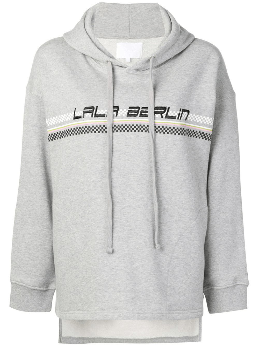Lala Berlin Logo Embroidered Hooded Sweatshirt Grey ModeSens