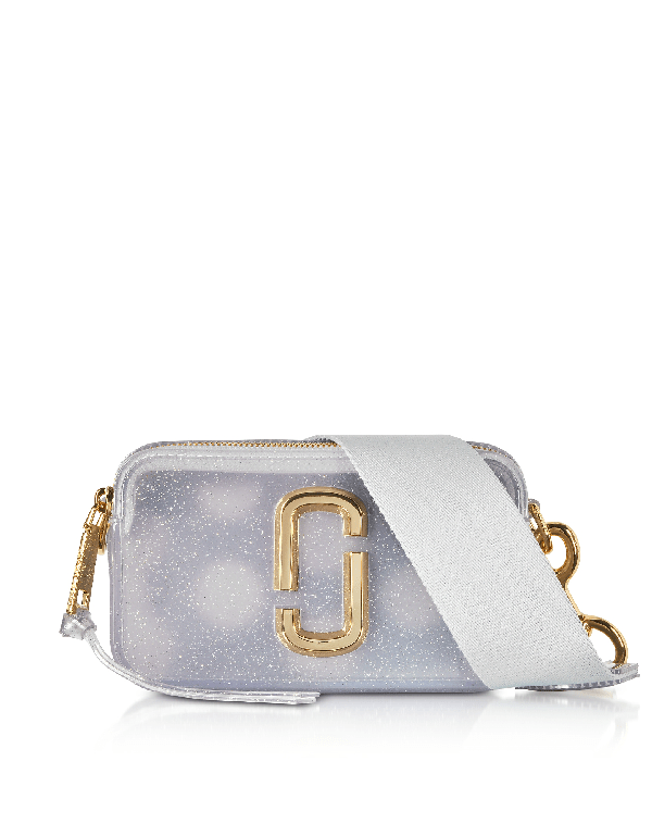 Marc Jacobs The Jelly Glitter Snapshot Crossbody Bag In Silver ModeSens