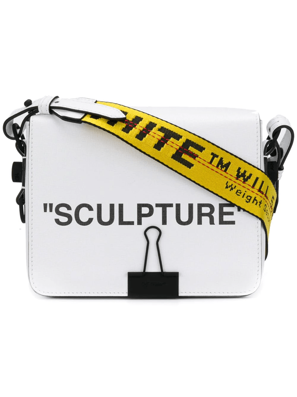 Offwhite "sculpture" Printed Leather Shoulder Bag In White ModeSens