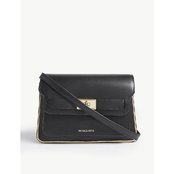 Michael Michael Kors Tatiana Mini Leather Shoulder Bag In Black ModeSens