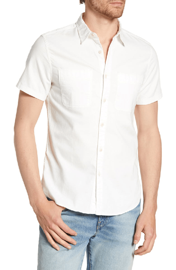 Madewell Slim Fit Work Shirt In Pale Parchment ModeSens