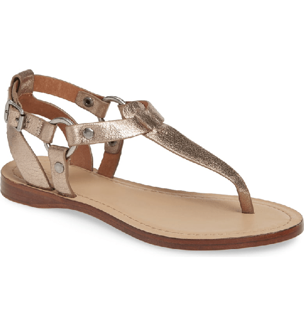 Frye Rachel Tstrap Sandal In Bronze ModeSens