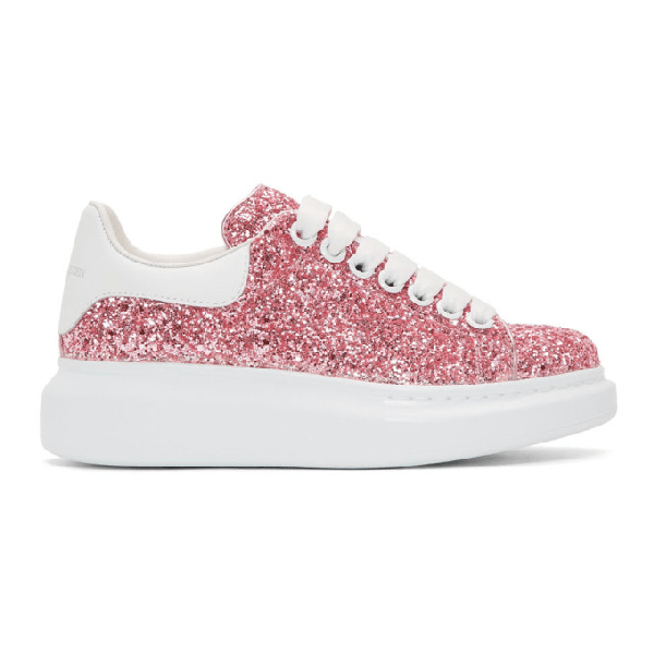 Alexander Mcqueen Pink Galaxy Glitter Oversized Sneakers ModeSens