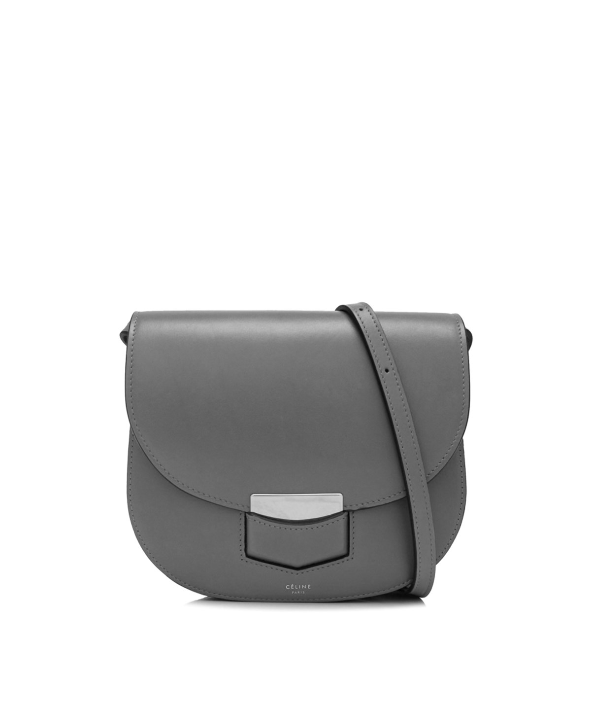 Celine Small Trotteur Shoulder Bag Storm' In Grey ModeSens