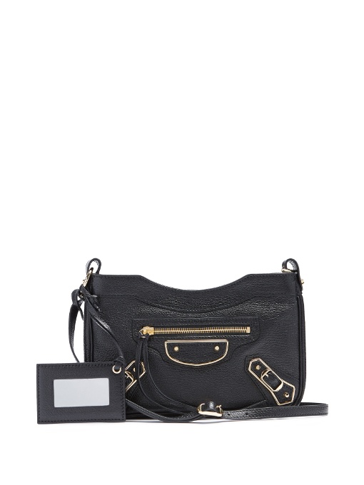 Balenciaga Classic Metallic Edge Hip Crossbody Bag In Black ModeSens