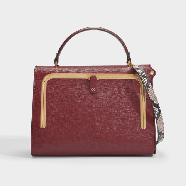 Anya Hindmarch Postbox Bag In Medium Red/Natural ModeSens