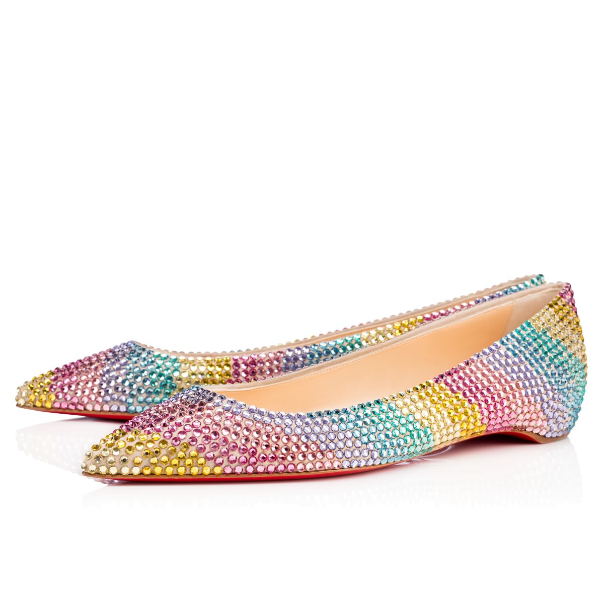 Christian Louboutin Soft Rainbow Flat Flat Version Rainbow Suede ModeSens