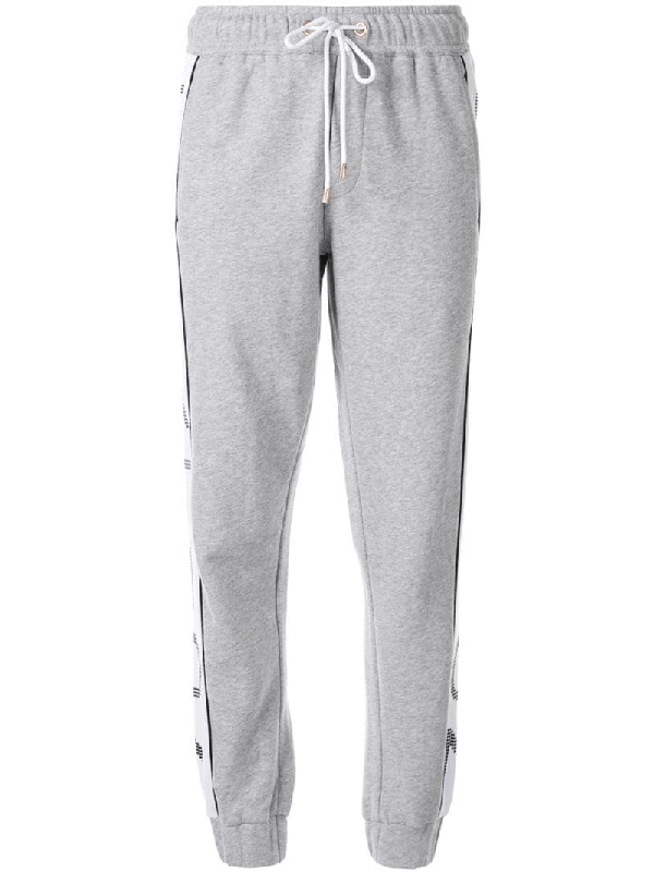 P.E Nation Easy Run Striped MÉLange French CottonTerry Track Pants In