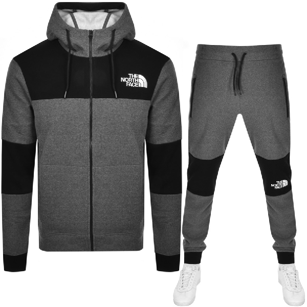 The North Face Himalayan Full Zip Tracksuit Grey ModeSens