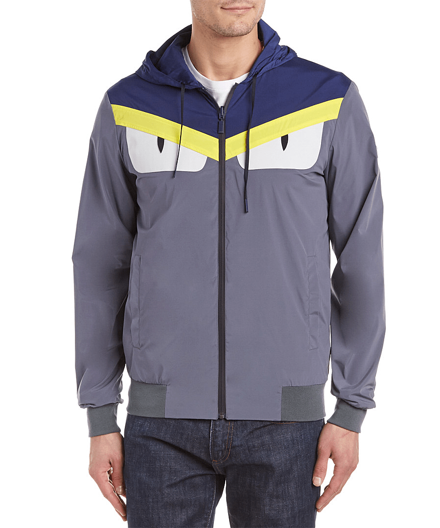 Fendi Bag Bugs Reversible Jacket' In Grey ModeSens