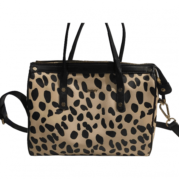 Preowned Dkny Beige Leather Travel Bag ModeSens