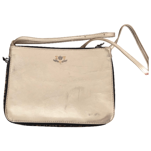 Preowned Zadig & Voltaire Gold Leather Clutch Bag ModeSens