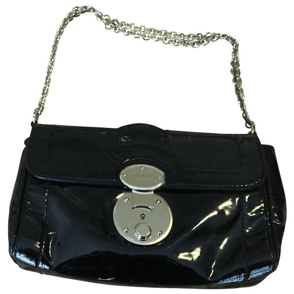 Preowned Bally Black Patent Leather Handbag ModeSens