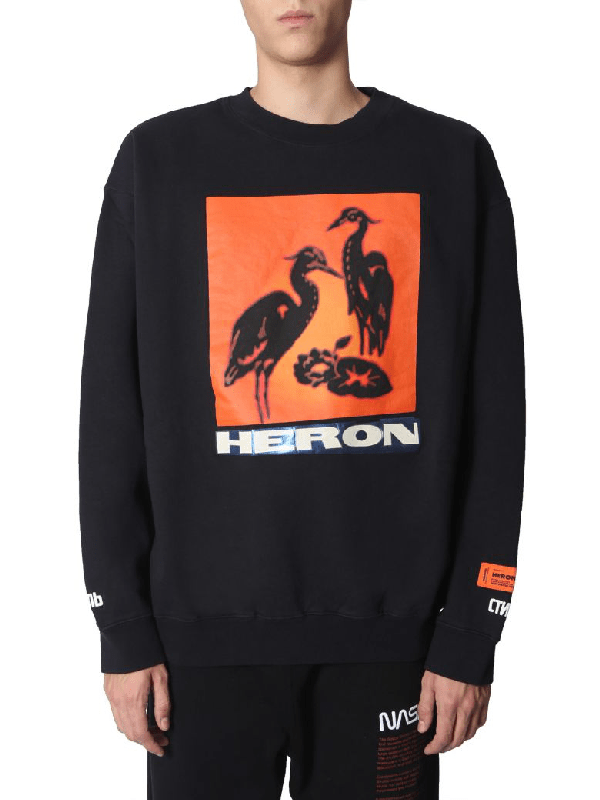 Heron Preston Crew Neck Sweatshirt In Nero ModeSens
