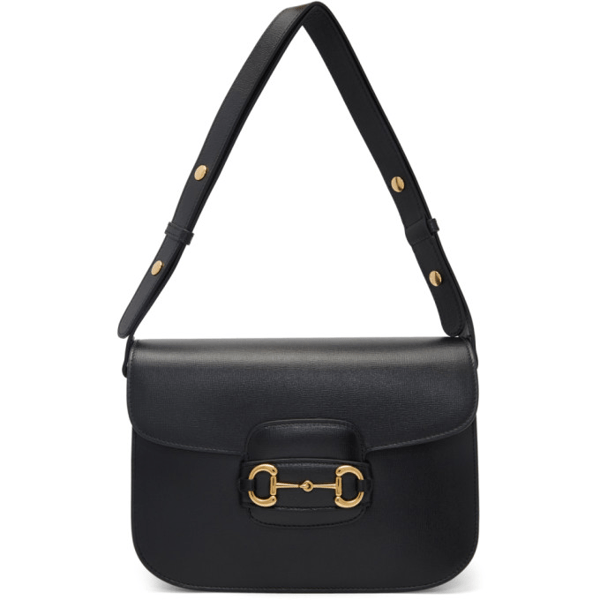 Gucci 1955 Horsebit Grainedleather Shoulder Bag In 1000 Black ModeSens