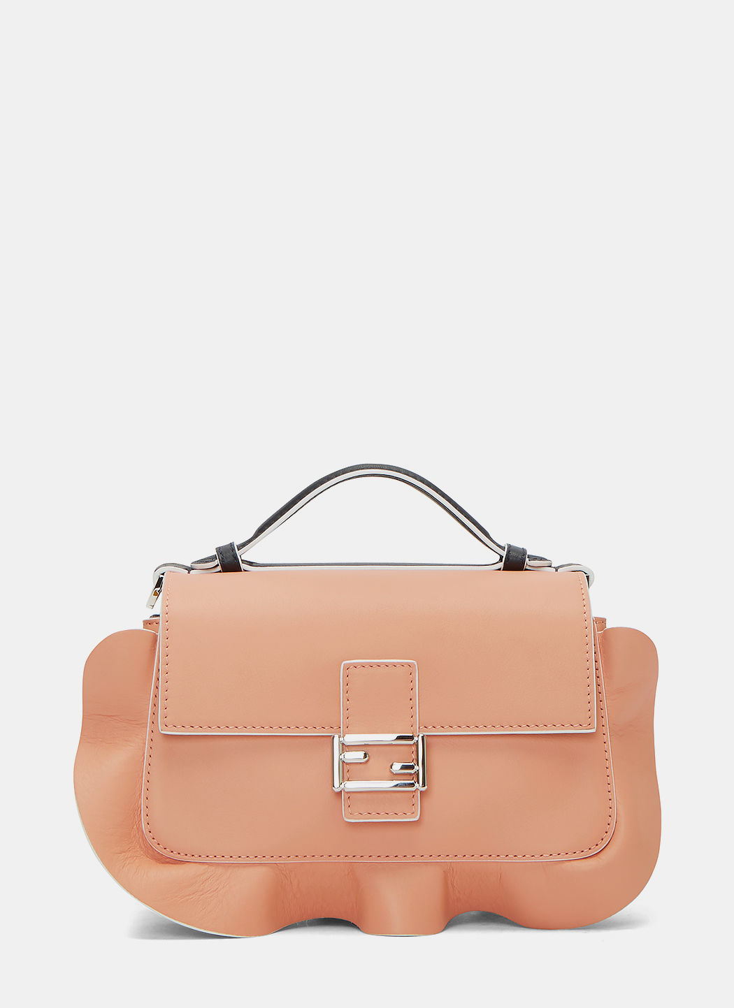 Fendi Women's Micro Double Baguette Waved Frill Doublesided Bag In