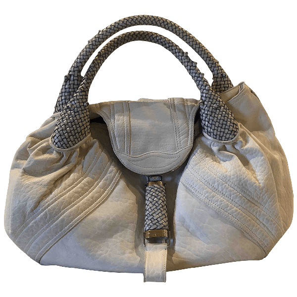 Preowned Fendi Spy White Leather Handbag ModeSens