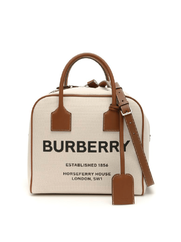 Burberry Medium Cube Bag In Natural Malt Brown (beige) ModeSens