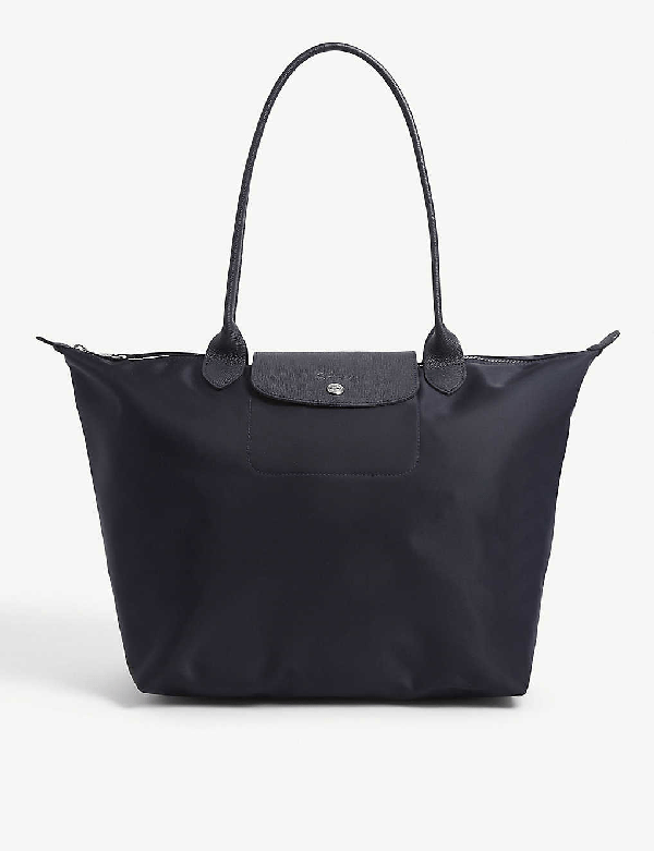 Longchamp Le Pliage Neo Small Nylon Shoulder Tote In Navy ModeSens