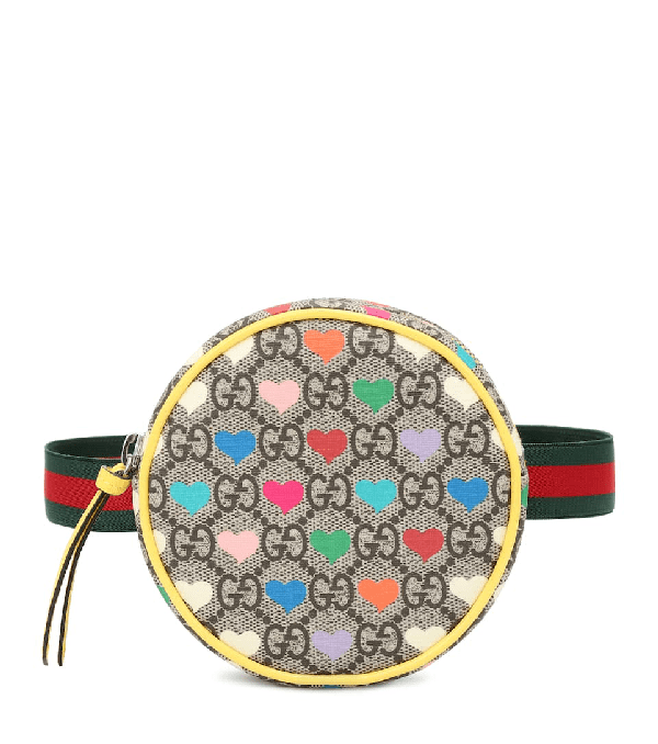 Gucci Kids' Heart Supreme Round Belt Bag In Multicoloured ModeSens