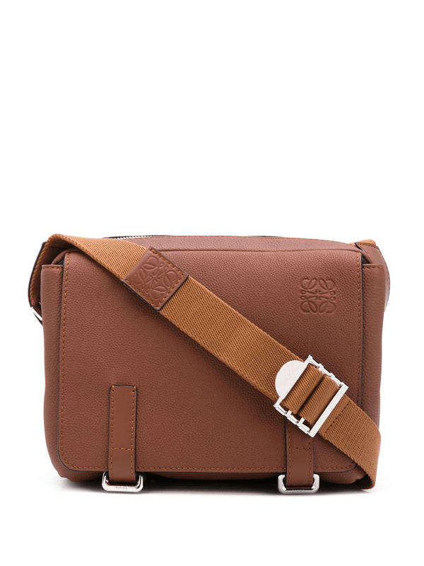 Loewe Embossed Logo Shoulder Bag In Brown ModeSens