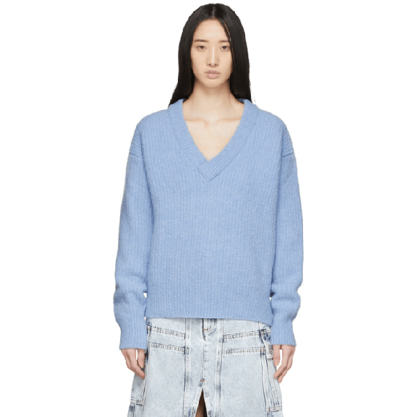 Our Legacy Chunky Knit Sweater In Blue In Baby Blue ModeSens