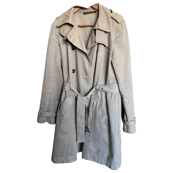 Preowned Comptoir Des Cotonniers Beige Cotton Trench Coat ModeSens